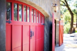 red garage doors